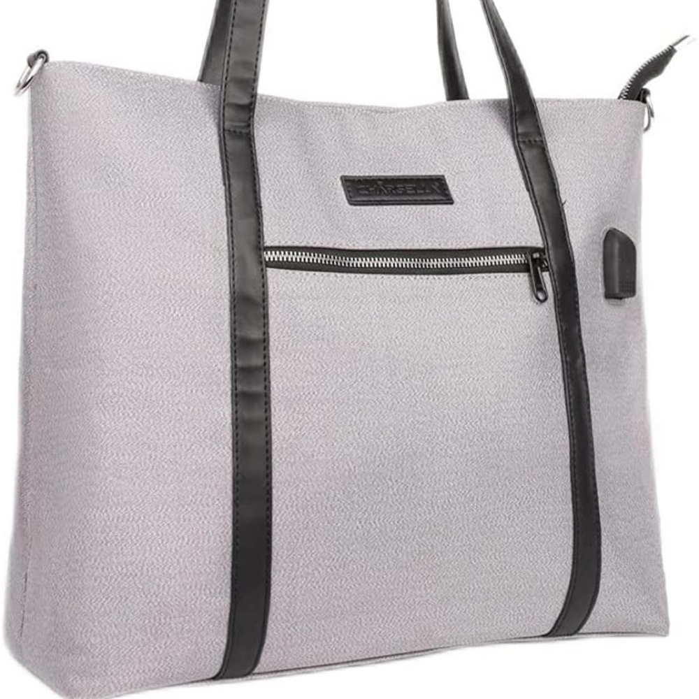 Chargella Large Tote Bag Shoulder Handbag for Business Office Work Teach
